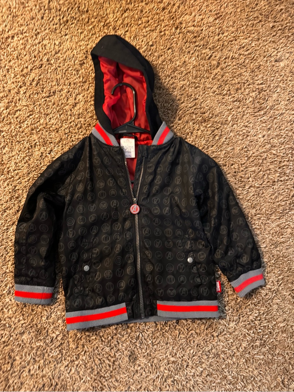 Disney Black Jacket with Red Lining